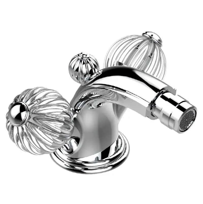 Single hole bidet faucet with drain
