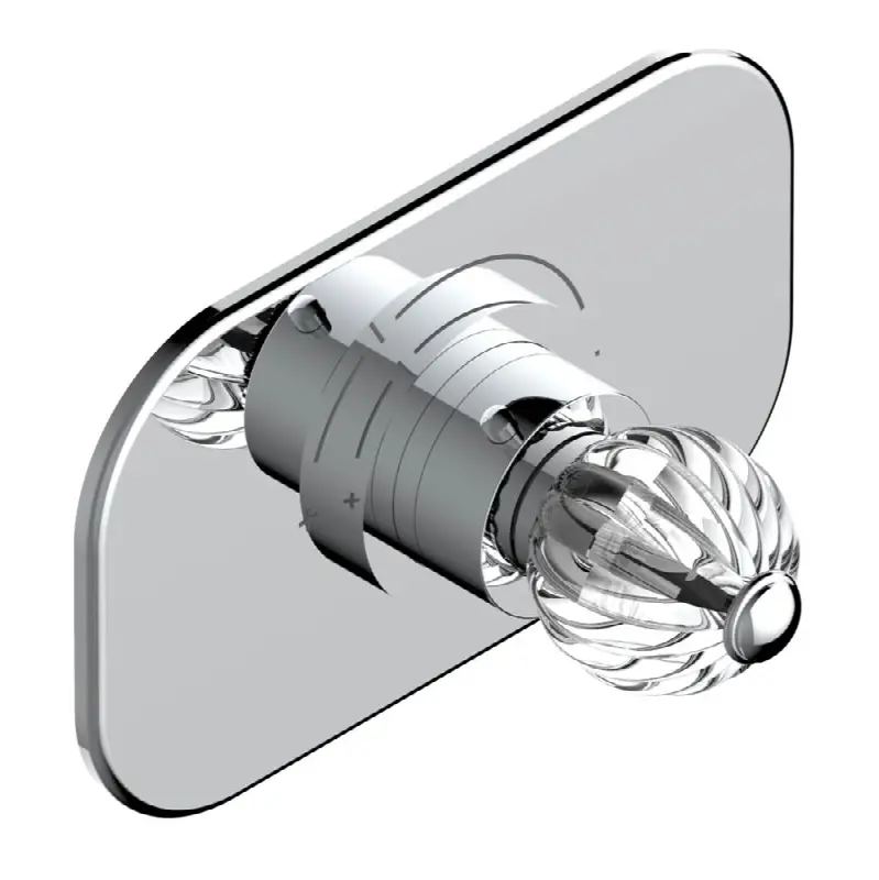 Trim for THG thermostatic valve, rough part supplied with fixing box ref.5 200AE/US