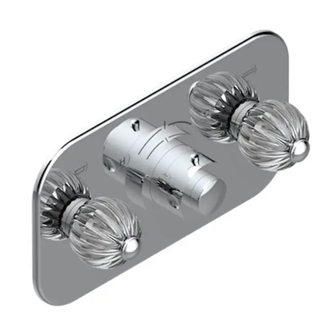 Trim For Thg Thermostat With 2 Valves Ref. 5 401ahm/us Rough Part Supplied With Fixing Box, Item To Be Installed Horizontal