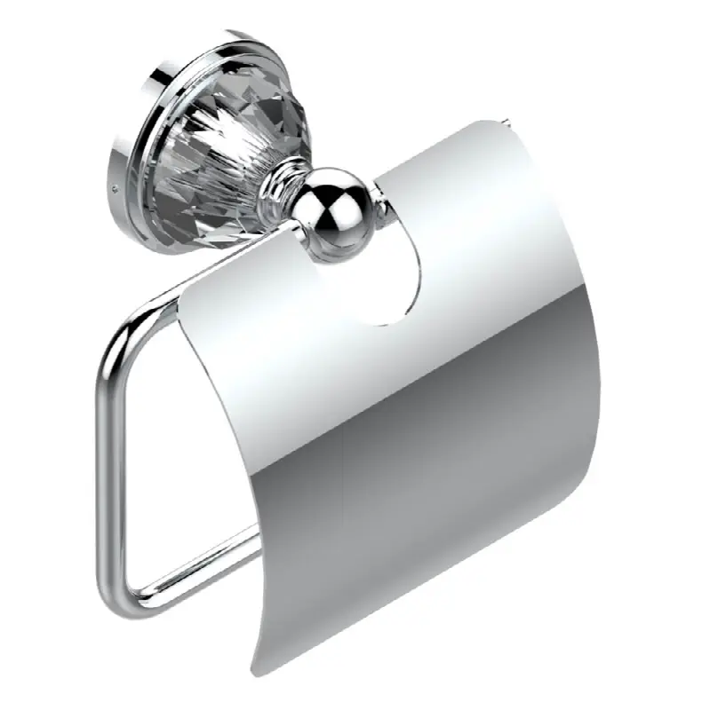Toilet paper holder, single mount with cover