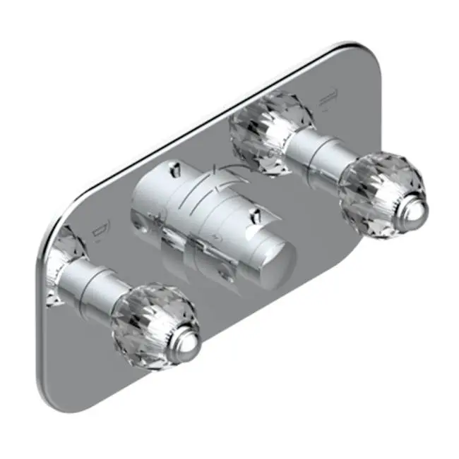 Trim For Thg Thermostat With 2 Valves Ref. 5 401ahm/us Rough Part Supplied With Fixing Box, Item To Be Installed Horizontal