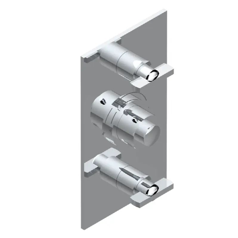 Trim for THG thermostatic valve 2 volume controls, rough part supplied with fixing box ref. 5 400AE/US