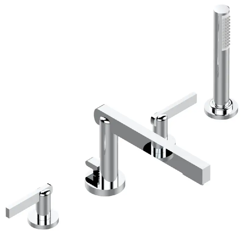 Roman tub set with divertor spout and handshower, 3/4" valves