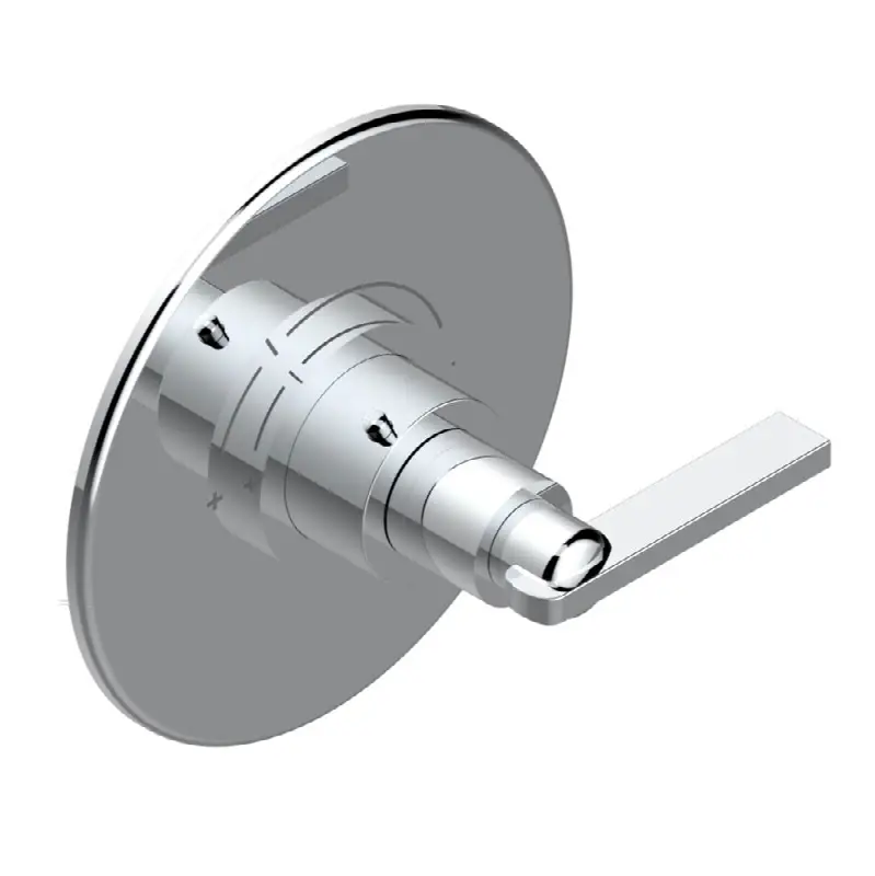 Trim for THG thermostatic valve, rough part supplied with fixing box ref. 5 200AE/US - Round plate model