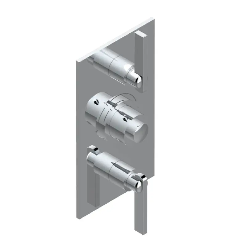 Trim for THG thermostatic valve 2 volume controls, rough part supplied with fixing box ref. 5 400AE/US