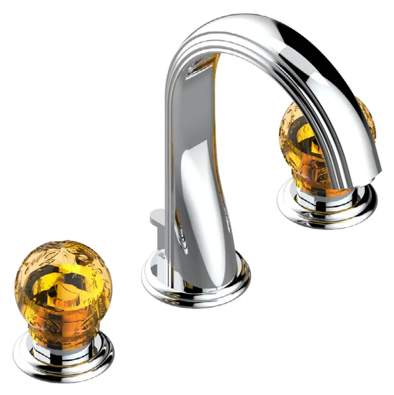 Widespread lavatory set with drain
