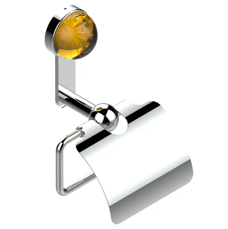 Toilet paper holder, single mount with cover