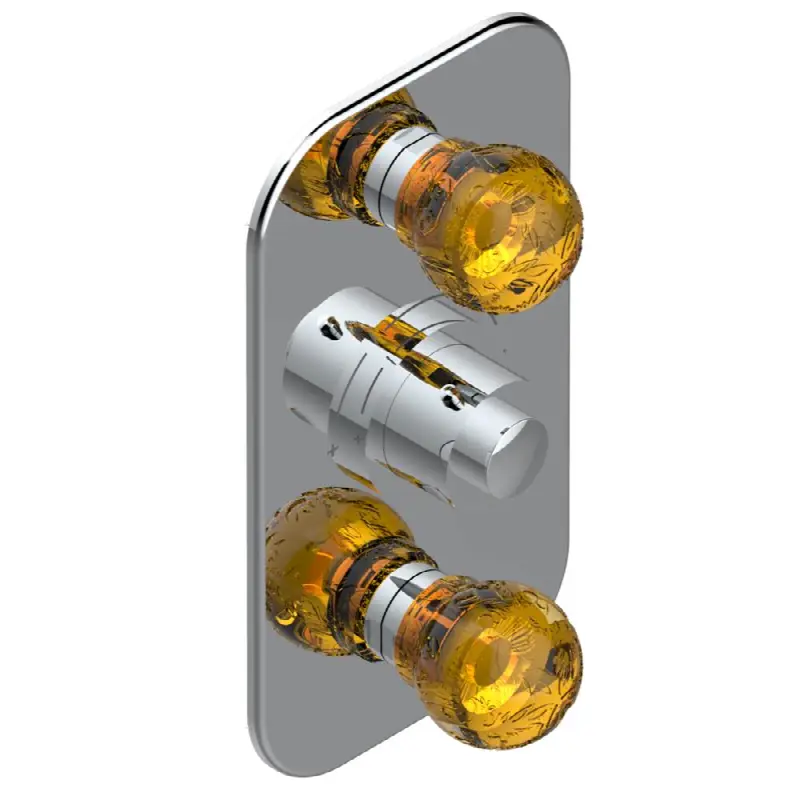 Trim for THG thermostatic valve 2 volume controls, rough part supplied with fixing box ref. 5 400AE/US