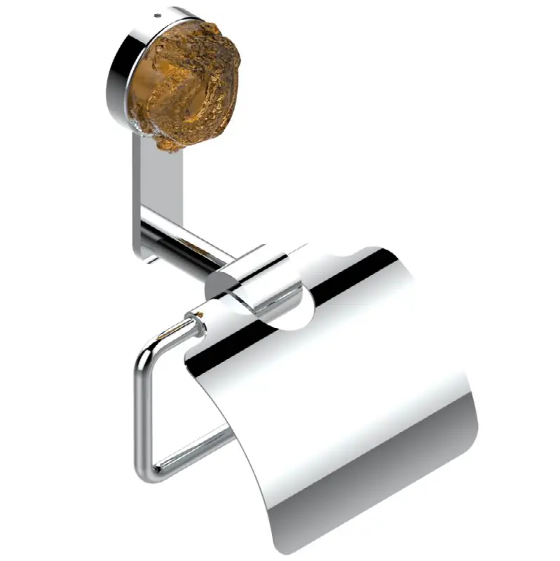 Toilet paper holder, single mount with cover