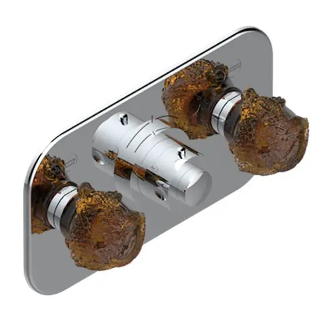 Trim For Thg Thermostat With 2 Valves Ref. 5 401ahm/us Rough Part Supplied With Fixing Box, Item To Be Installed Horizontal