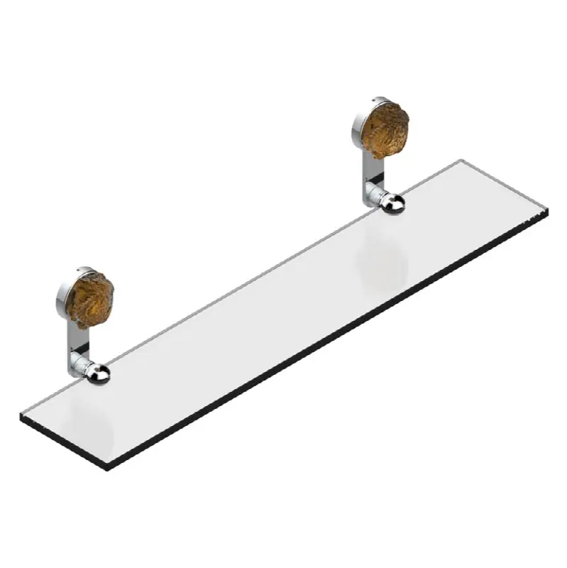 Glass shelf with brackets