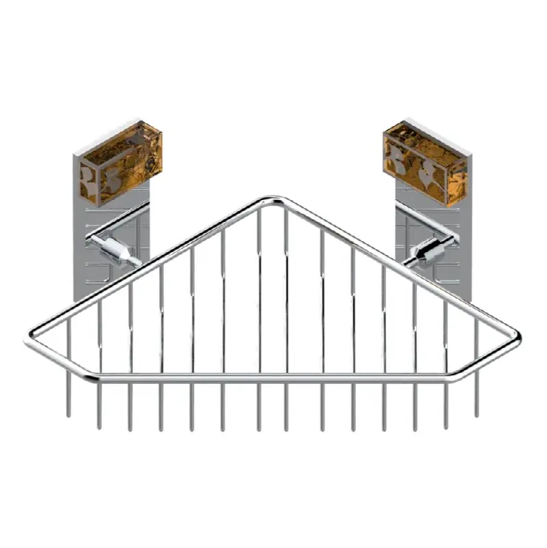 Large corner soap basket, wall mounted