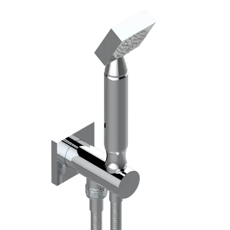 Wall mounted handshower with integrated fixed hook