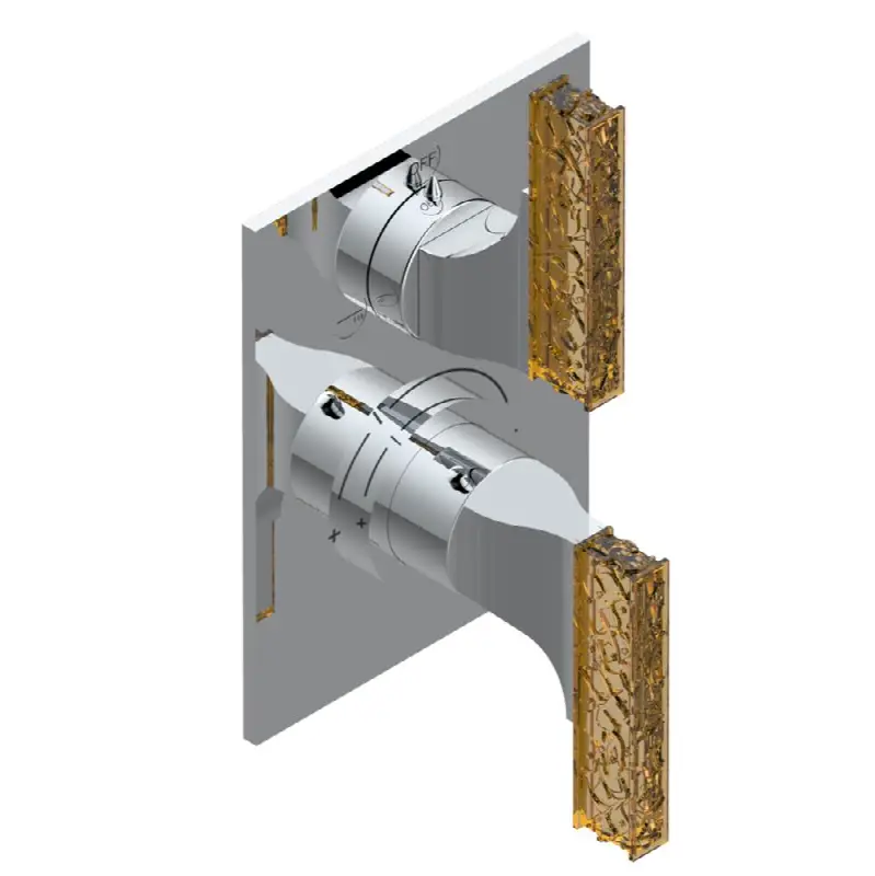 Trim for thg thermostat with 2-way diverter, rough part supplied with fixing box ref. 5 500AE/US