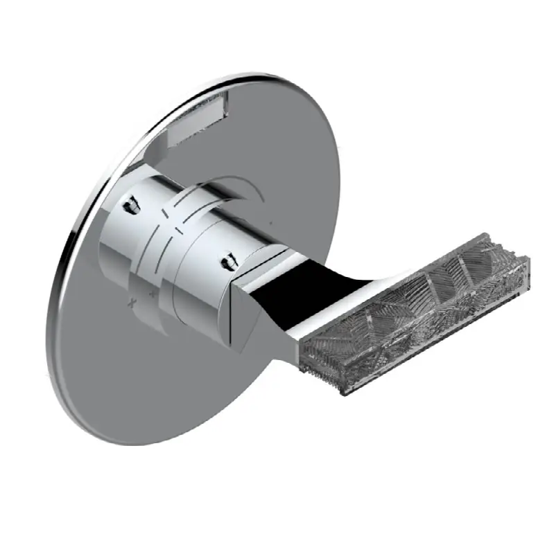 Trim for THG thermostatic valve, rough part supplied with fixing box ref. 5 200AE/US - Round plate model