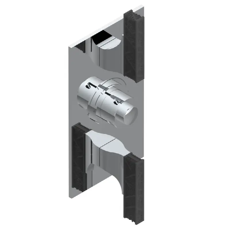 Trim for THG thermostatic valve 2 volume controls, rough part supplied with fixing box ref. 5 400AE/US