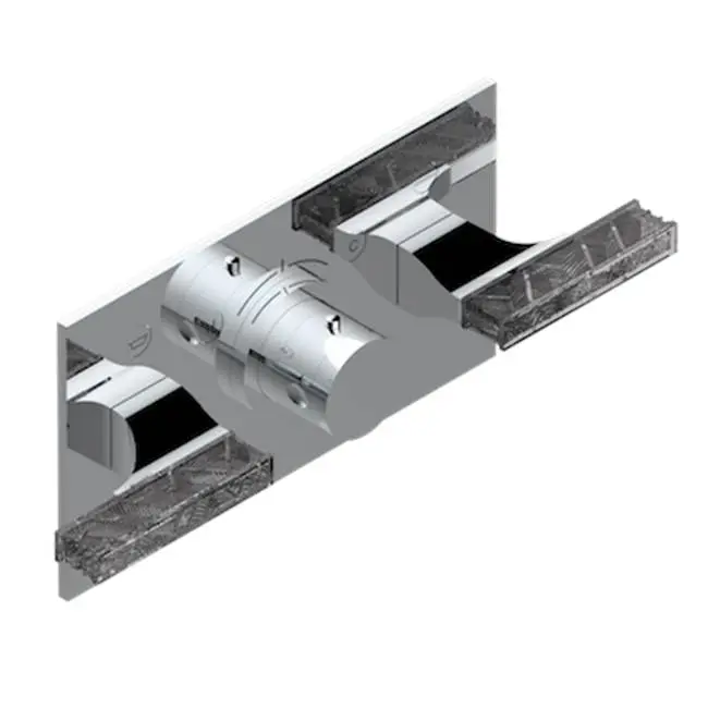 Trim For Thg Thermostat With 2 Valves Ref. 5 401ahm/us Rough Part Supplied With Fixing Box, Item To Be Installed Horizontal