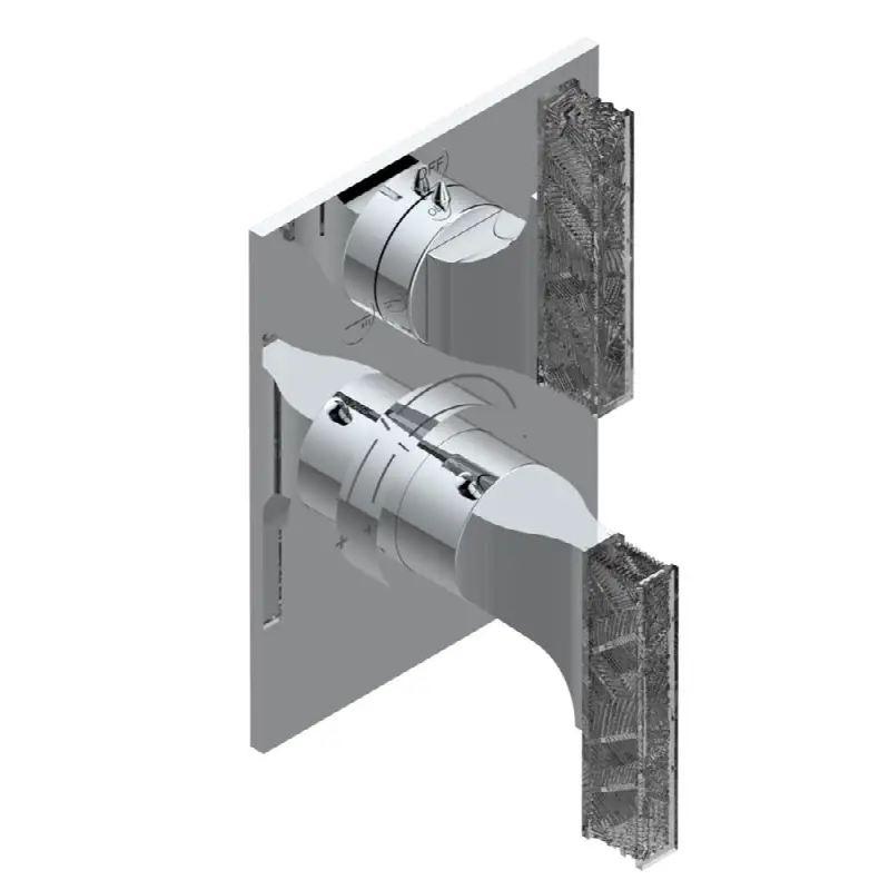 Trim for thg thermostat with 2-way diverter, rough part supplied with fixing box ref. 5 500AE/US