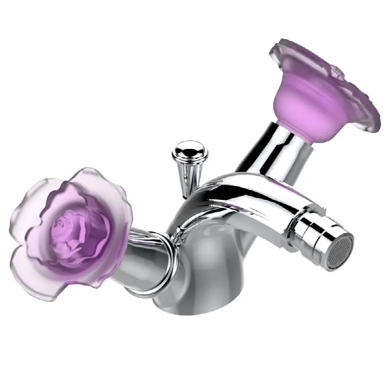 Single hole bidet faucet with drain