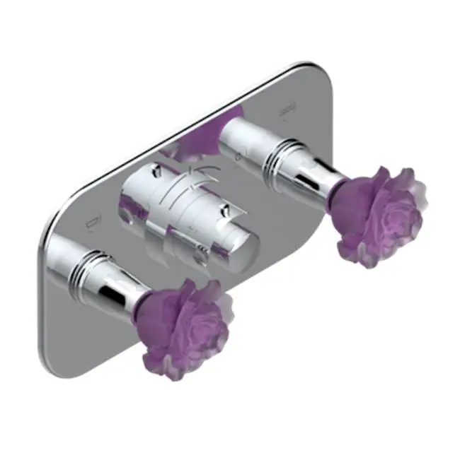 Trim For Thg Thermostat With 2 Valves Ref. 5 401ahm/us Rough Part Supplied With Fixing Box, Item To Be Installed Horizontal