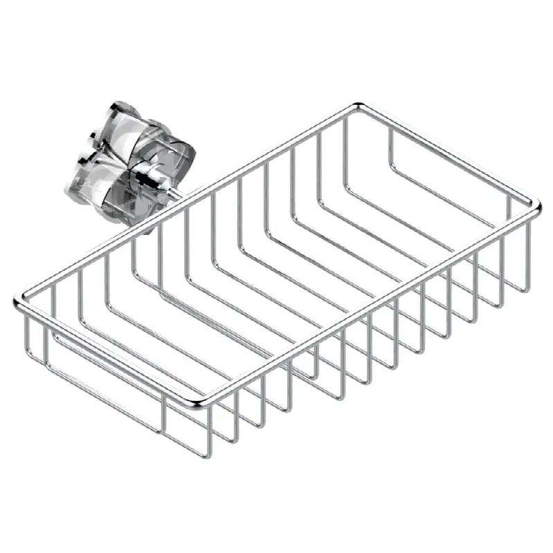 Soap and sponge holder, wall mounted