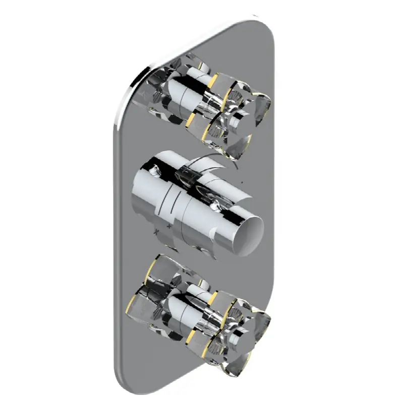 Trim for THG thermostatic valve 2 volume controls, rough part supplied with fixing box ref. 5 400AE/US