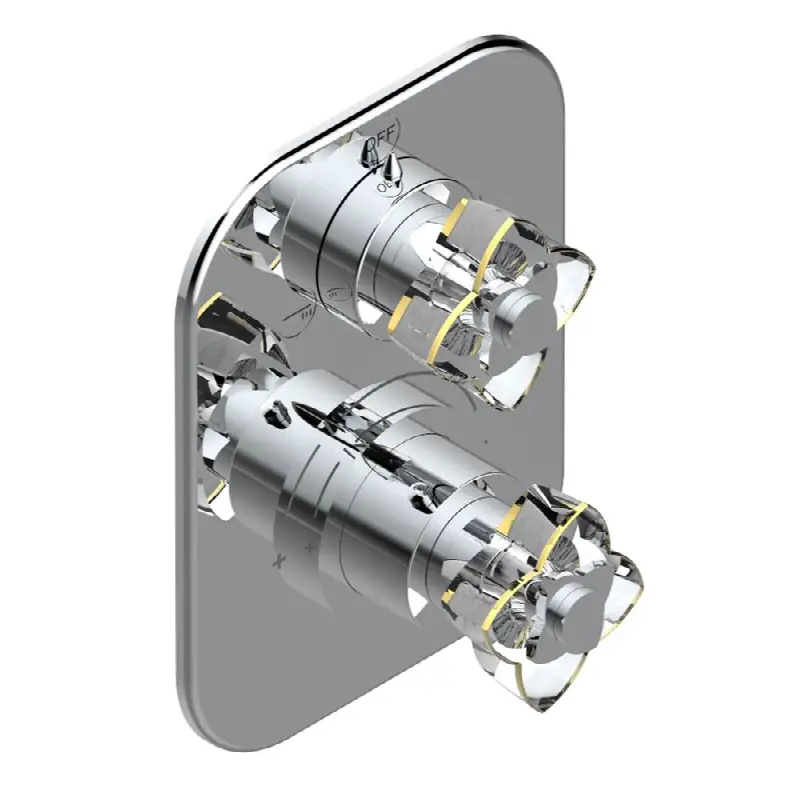 Trim for thg thermostat with 2-way diverter, rough part supplied with fixing box ref. 5 500AE/US