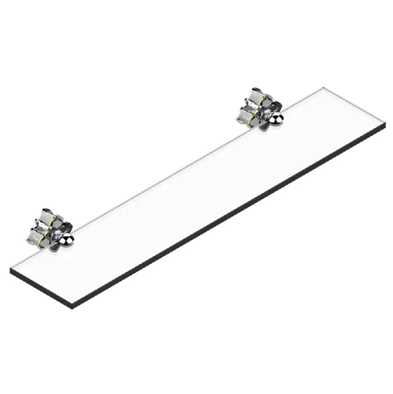 Glass shelf with brackets