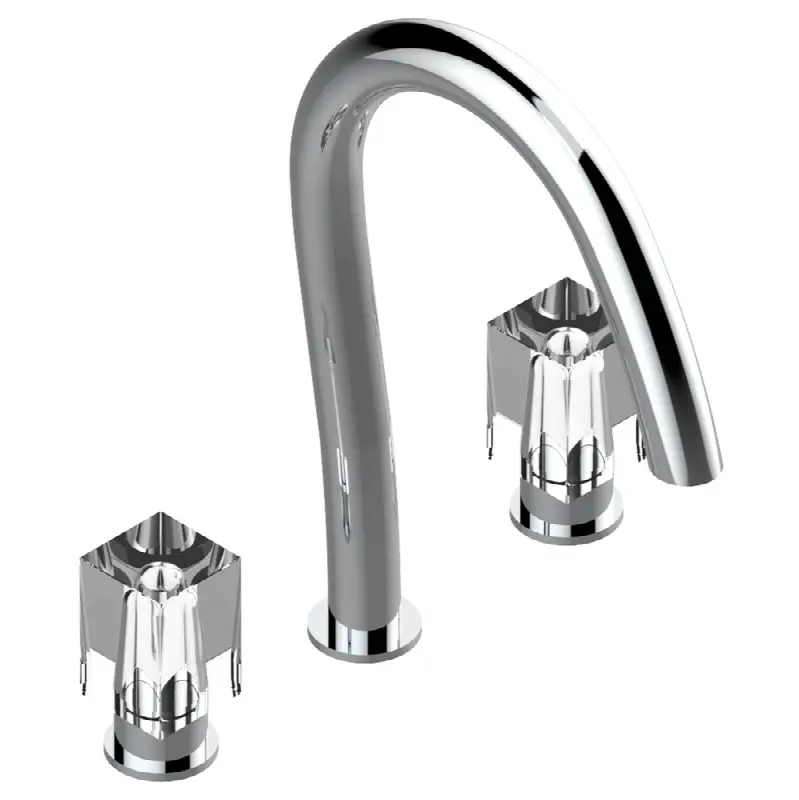 Widespread lavatory set with drain