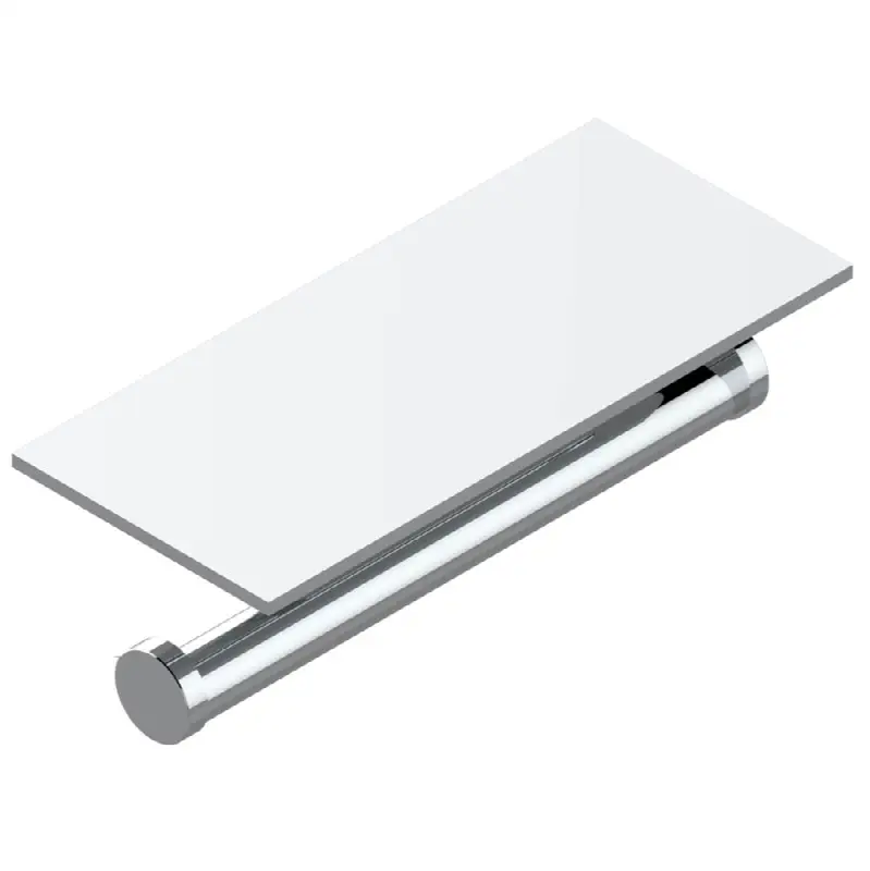 Double paper roll holder with cover