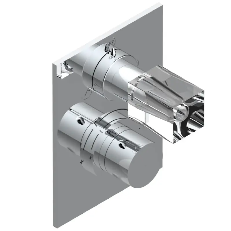 Trim for thg thermostat with 2-way diverter, rough part supplied with fixing box ref. 5 500AE/US