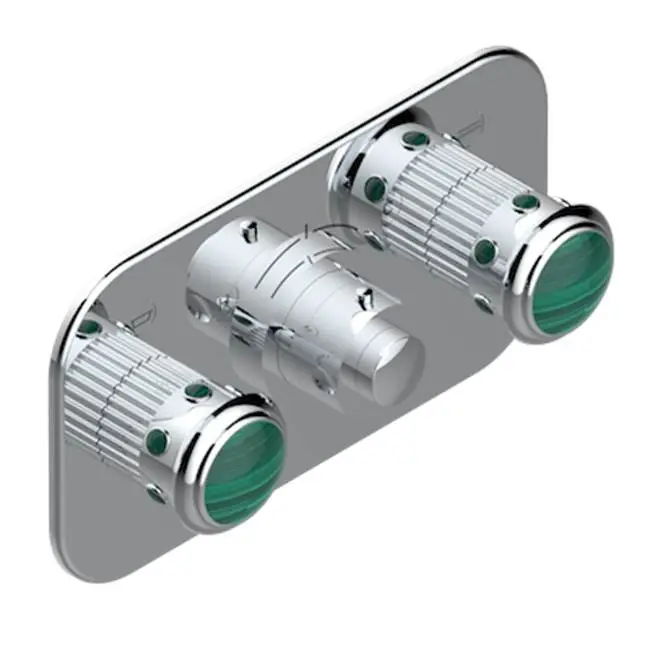 Trim For Thg Thermostat With 2 Valves Ref. 5 401ahm/us Rough Part Supplied With Fixing Box, Item To Be Installed Horizontal