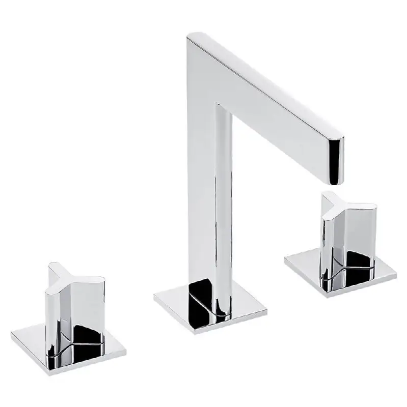 Widespread lavatory set with drain
