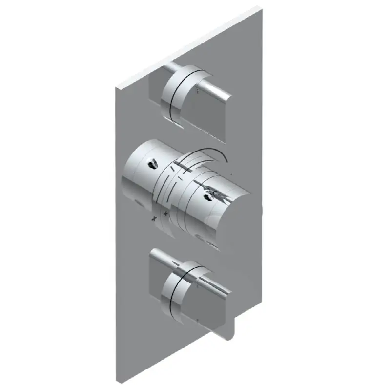 Trim for THG thermostat 2 volume controls, rough part supplied with fixing box ref. 5 400AE/US