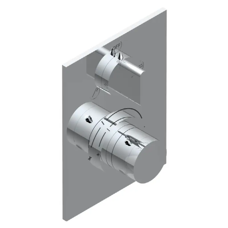 Trim for THG thermostat with 2-way diverter, rough part supplied with fixing box ref. 5 500AE/US