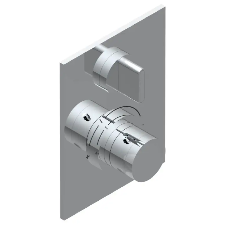 Trim for THG thermostat 1 volume control, rough part supplied with fixing box ref.5 300AE/US