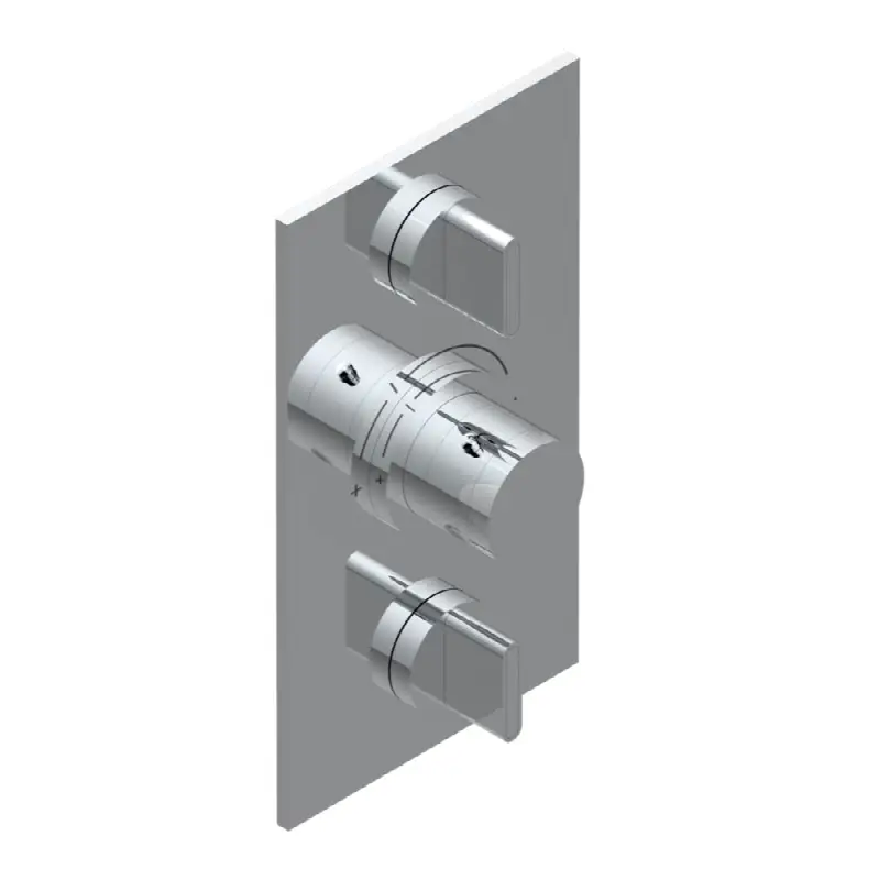 Trim for THG thermostat 2 volume controls, rough part supplied with fixing box ref. 5 400AE/US