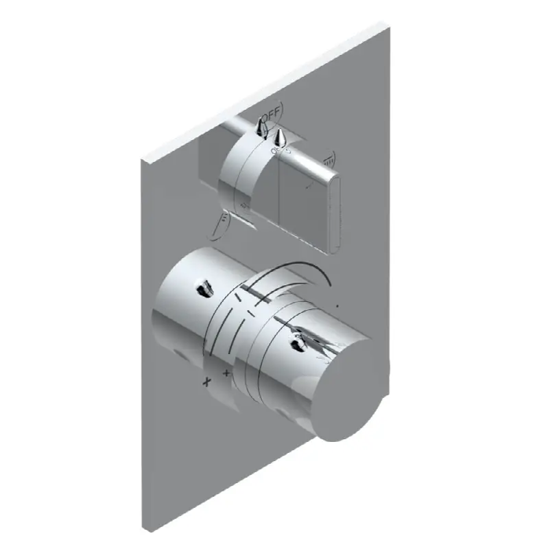 Trim for THG thermostat with 2-way diverter, rough part supplied with fixing box ref. 5 500AE/US