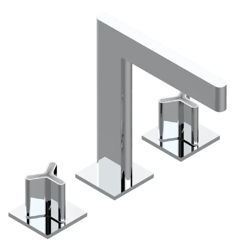 Widespread lavatory set with drain