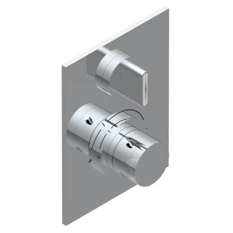 Trim for THG thermostat 1 volume control, rough part supplied with fixing box ref.5 300AE/US
