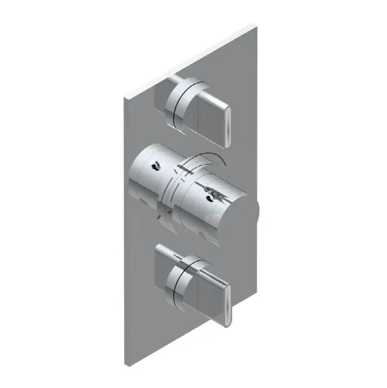 Trim for THG thermostat 2 volume controls, rough part supplied with fixing box ref. 5 400AE/US