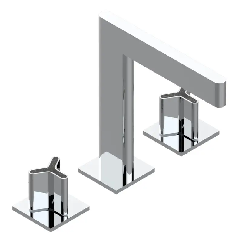 Widespread lavatory set with drain