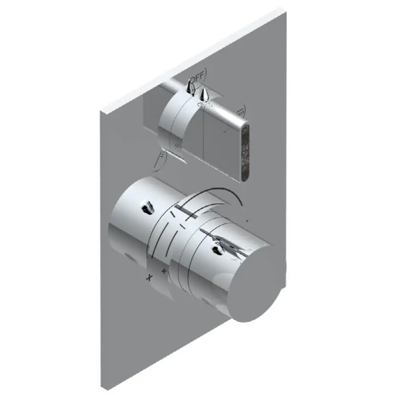 Trim for THG thermostat with 2-way diverter, rough part supplied with fixing box ref. 5 500AE/US