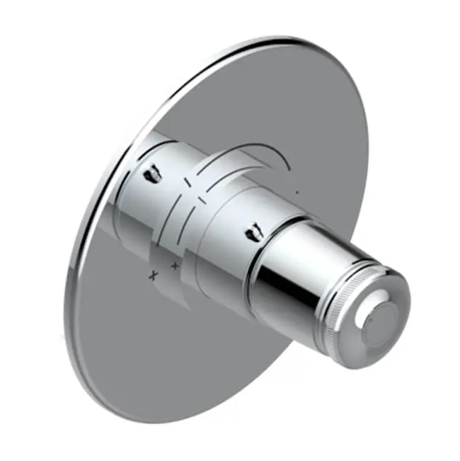 Trim For Thg Thermostatic Valve, Rough Part Supplied With Fixing Box Ref. 5 200ae/us - Round Plate Model