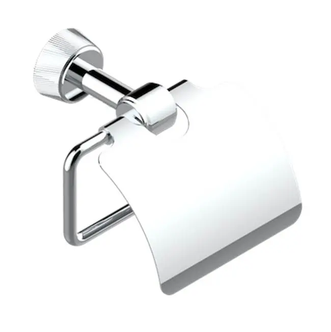 Toilet Paper Holder, Single Mount With Cover