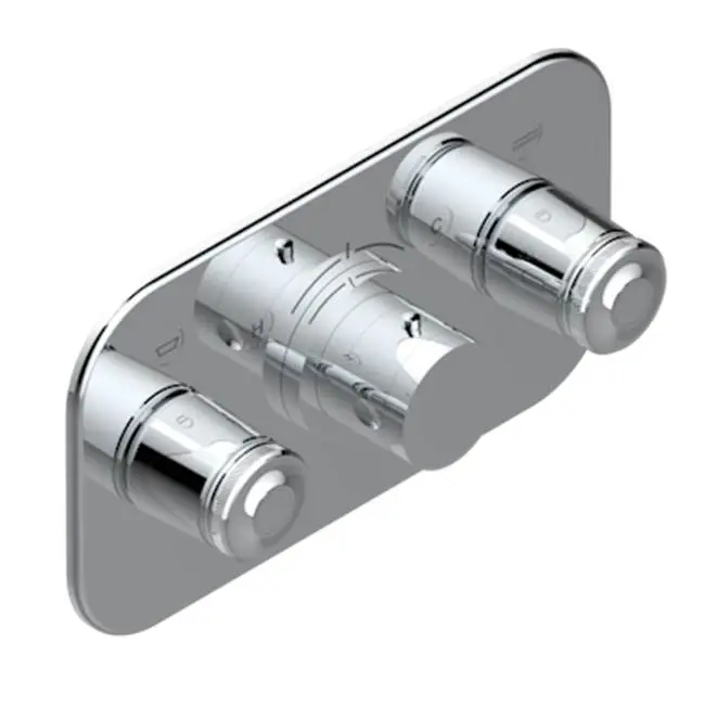 Trim For Thg Thermostat With 2 Valves Ref. 5 401ahm/us Rough Part Supplied With Fixing Box, Item To Be Installed Horizontal