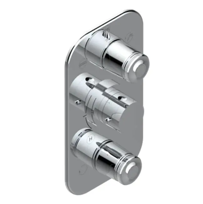 Trim For Thg Thermostat 3 Functions, With One Off Function And 2 Outlets And One Single Off Function - Rough Part Supplied With Fixing Box