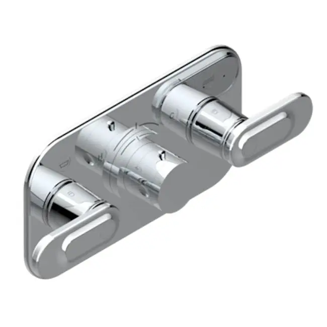 Trim For Thg Thermostat With 2 Valves Ref. 5 401ahm/us Rough Part Supplied With Fixing Box, Item To Be Installed Horizontal