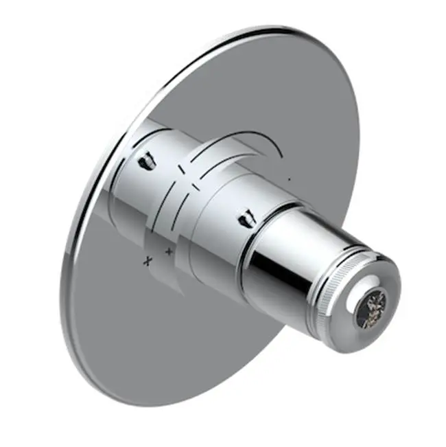 Trim For Thg Thermostatic Valve, Rough Part Supplied With Fixing Box Ref. 5 200ae/us - Round Plate Model