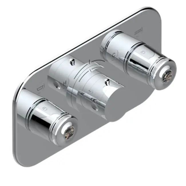 Trim For Thg Thermostat With 2 Valves Ref. 5 401ahm/us Rough Part Supplied With Fixing Box, Item To Be Installed Horizontal